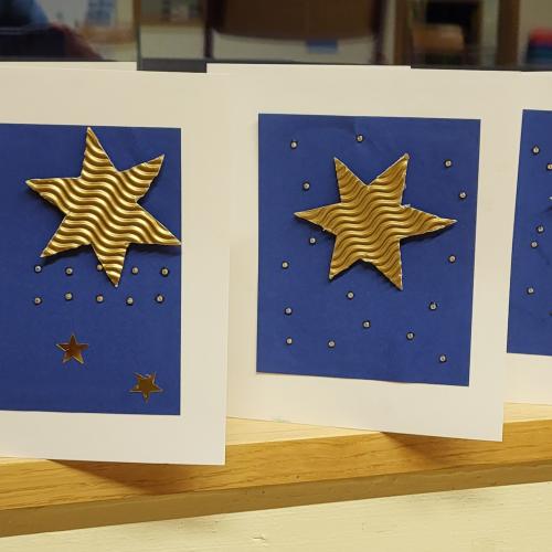 Weihnachtskarten mit goldenem Stern
